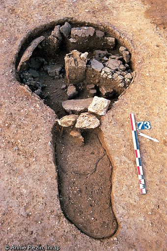 Four de potier du VIe s. avant notre ère au Mas de Pascal à Aspiran (Hérault), 1999.