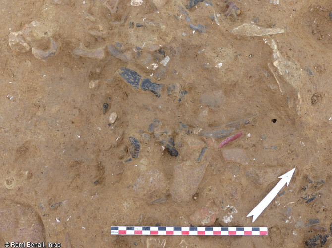 Gisement du Paléolithique à Bellegarde (Gard) mis au jour en 2016.