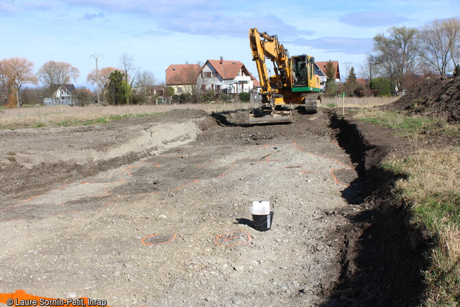 Décapage en cours sur le site d'Algolsheim.