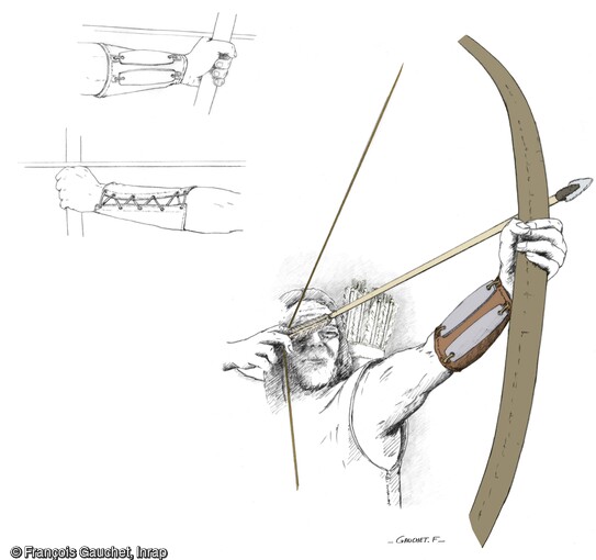 Restitution de la parure d'archer découvert à Marliens (Côte-d'Or).