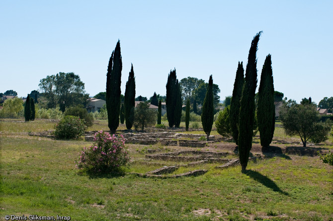 Vue du site de Lattara, comptoir portuaire étrusque fondé aux alentours de 525 avant notre ère et voisin du site de la Cougourlude à Lattes (Hérault), 2010.