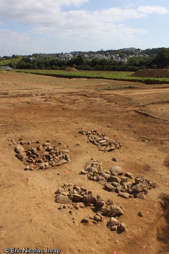 Sépultures de l'âge du Bronze, Kervouyec, Quimper (Finistère), 2011.